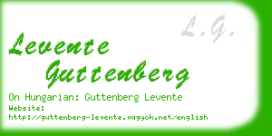 levente guttenberg business card